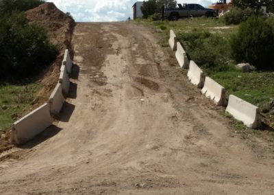 Roadwork in progress: work on Jersey barriers completed.